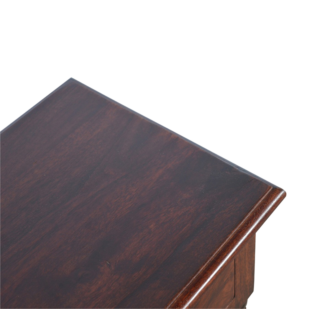 cortex-london-york-solid-mango-wood-occasional-table-1-drawer-2-shelves-cherry-finish