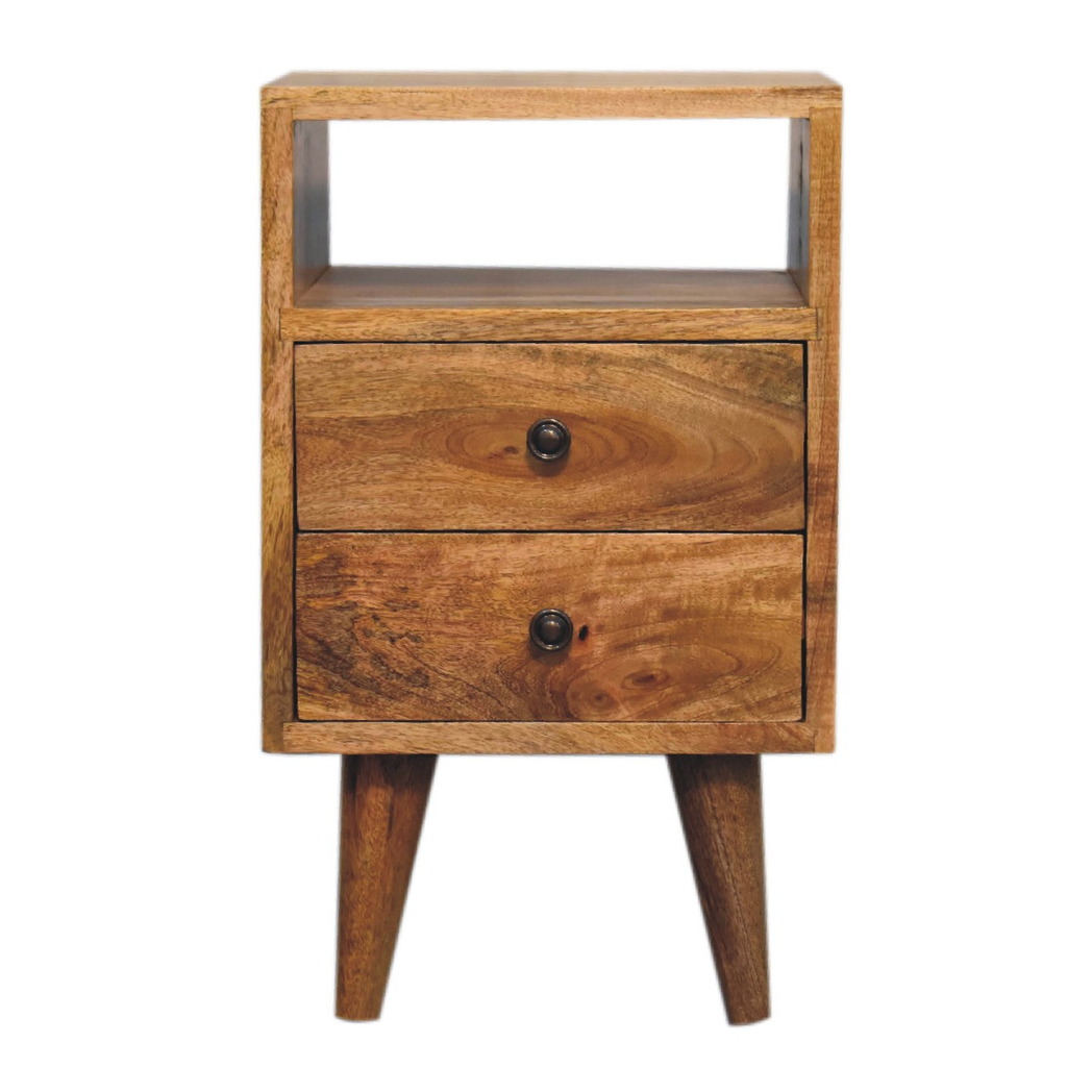 cortex-london-york-mini-classic-oakish-bedside-solid-mango-wood-brown-two-drawers-open-slot