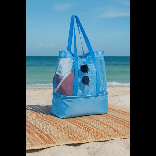 cortex-london-brighton-beach-bag-with-cooler-section-canvas-mesh-zip-clip-closure