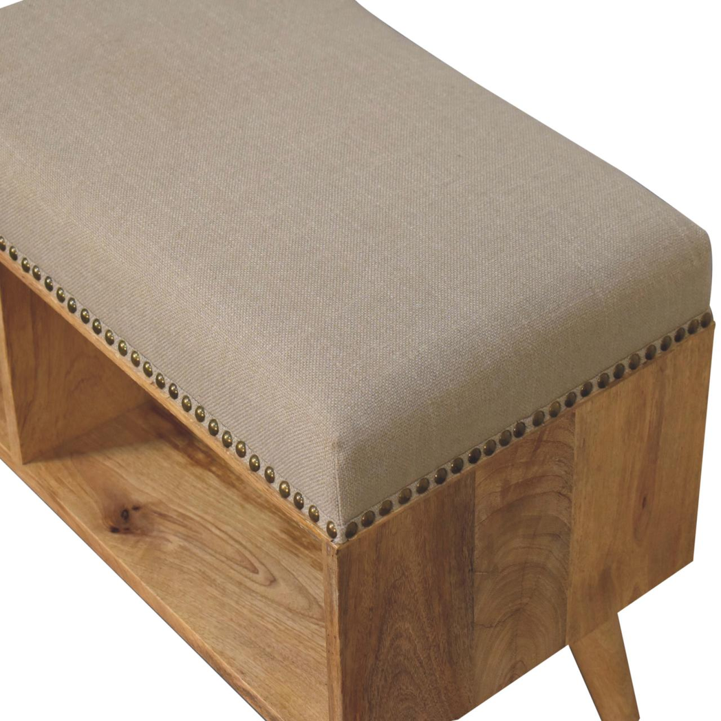 cortex-london-windsor-studded-linen-open-bench-beige-solid-mango-wood