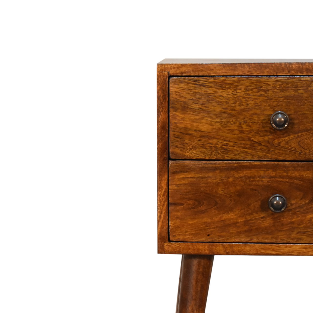cortex-london-york-chestnut-solid-mango-wood-two-drawer-bedside