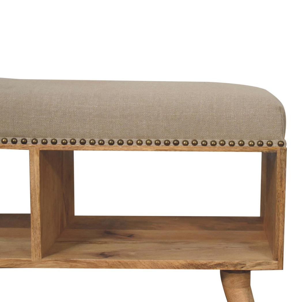 cortex-london-windsor-studded-linen-open-bench-beige-solid-mango-wood