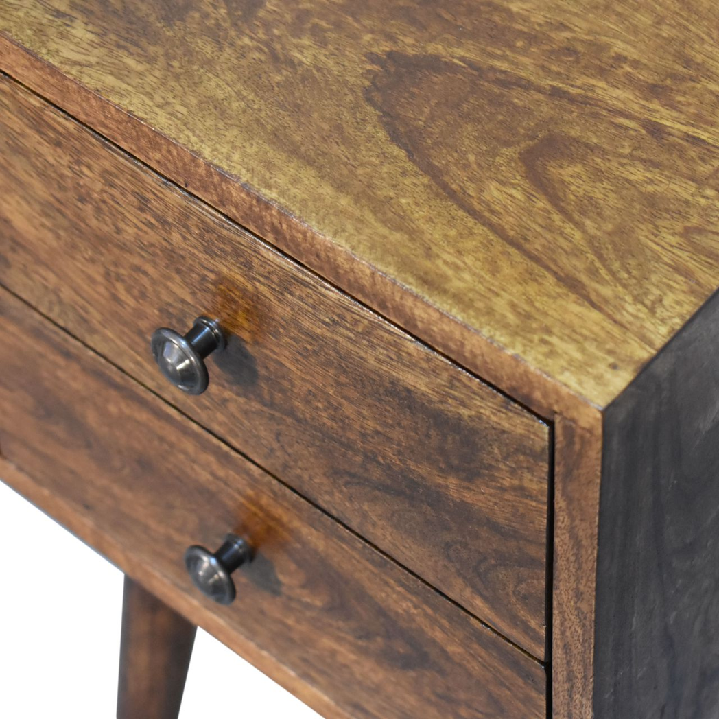 cortex-london-york-chestnut-solid-mango-wood-two-drawer-bedside