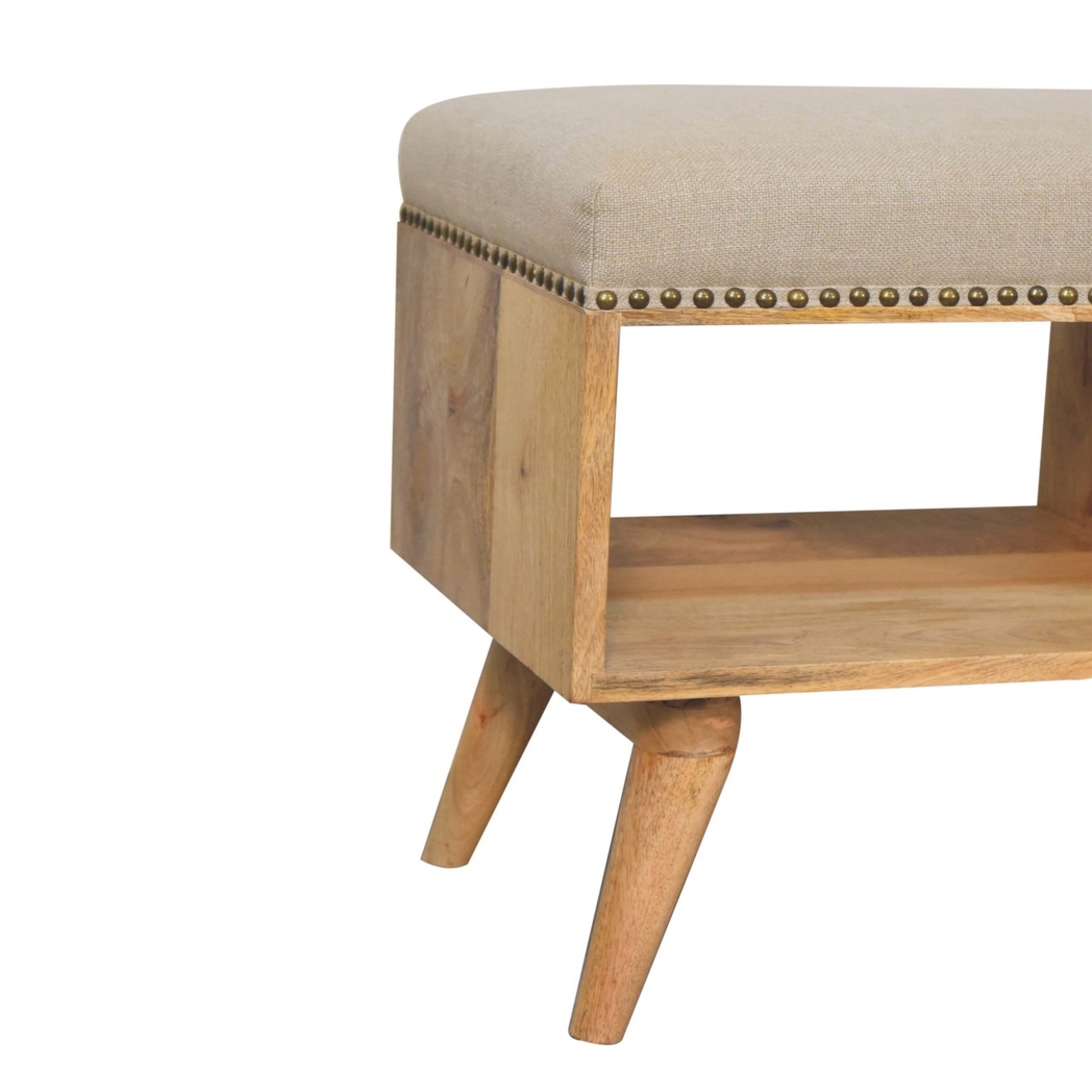 cortex-london-windsor-studded-linen-open-bench-beige-solid-mango-wood