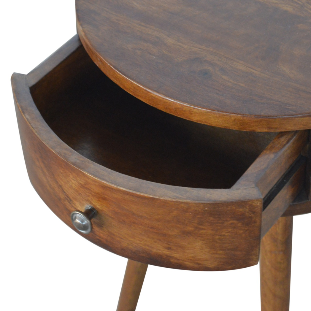 cortex-london-windsor-nordic-chestnut-circular-bedside-solid-mango-wood-one-drawer