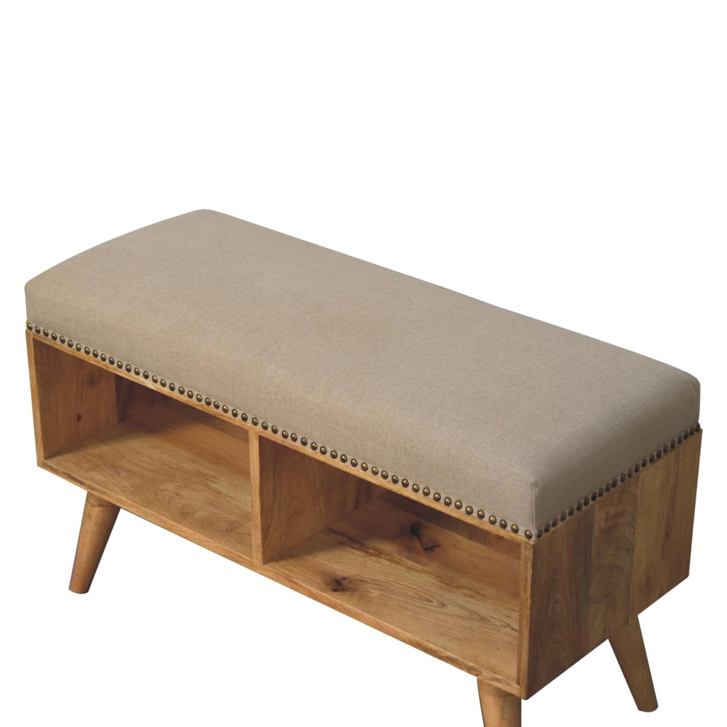 cortex-london-windsor-studded-linen-open-bench-beige-solid-mango-wood