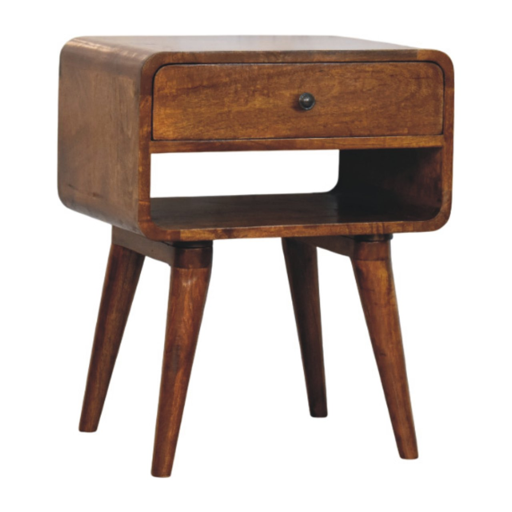 cortex-london-york-chestnut-mango-wood-bedside-table-drawer-open-shelf